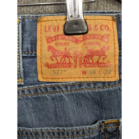 Levis 527 Bootcut Jeans Mens 38x32 Denim Pants Modern Staple Basic Modern - Picture 10 of 13